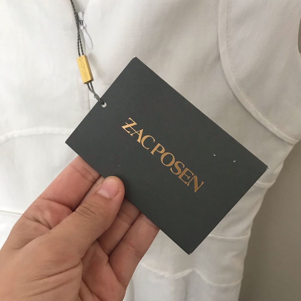 Zac Posen White bandaged Structured cocktail Dress